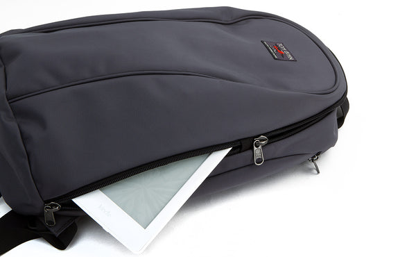 A tablet in the padded pocket.